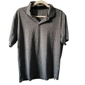 Nike Men's Heathered Black Gray Polo Shirt M